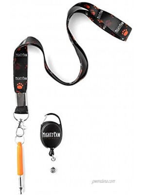 Mighty Paw Training Whistle Silent Dog Whistle with Retractable Belt Attachment and Neck Lanyard No Bark Dog Training Tool for Obedience and Recall