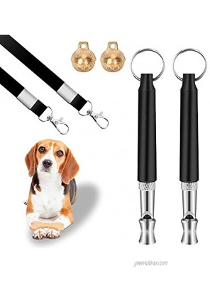 NYYHGS 2 PCS Dog Whistle Adjustable Pitch Silent Dog Whistles Ultrasonic Sound Dog Whistle Dog Training Whistle with Lanyard for Recall Stop Barking Pet Dog Training