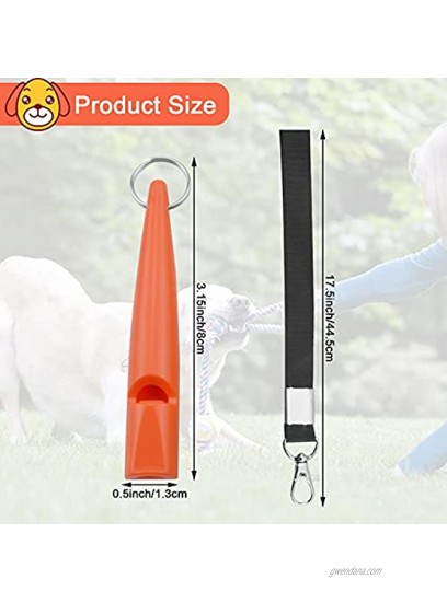 ROLLMOSS 5 Pcs Dog Whistle to Stop Barking Neighbors Dog High Pitch Plastic Dog Whistle to Make Dogs Come to You Silent Dog Whistle Professional Dog Whistle Training with Lanyards and Key Rings