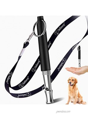 Selinoy Dog Whistle Adjustable Pitch for Stop Barking Recall Training- Professional Dogs Training Whistles Tool for with Free Black Strap Lanyard