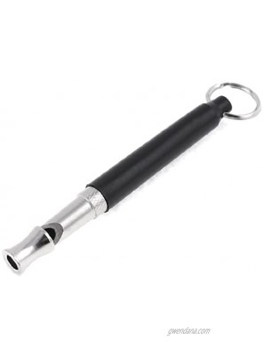 Uxcell Split Ring Keying Pet Training Whistle Silver Tone Black