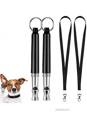 zxbaers 2 Pack Dog Whistle for Stop Barking Professional Ultrasonic Dog Whistles,Adjustable Pitch Silent Dog Whistle for Recall Stop Barking Dog Training