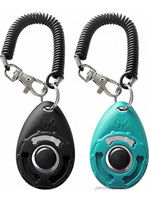 LMYS 4 Pieces Dog Training Clicker Pet Training Clickers with Wrist Strap for Dogs Cats Puppy Birds Horses Practical Design Suitable Size and Sound