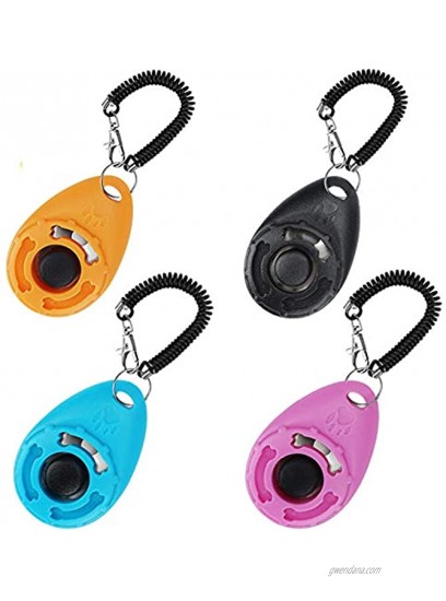 MaGreen 4-Pack Dog Training Clicker Big Button Portable with Wrist Strap Pet Training Clickers for Dogs Cats Puppy Birds Horses 4 PCS