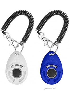 N A 2PCS Training Clicker for Dogs with Wrist Strap Dog Cat Clicker Bird Pet Puppy Clicker Training with Big Button Effective Behavioral Training Tool Training Clicker