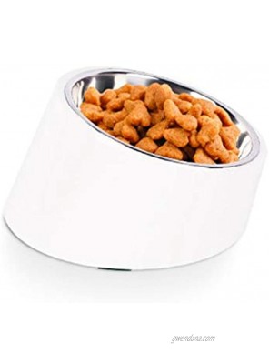 15° Slanted Bowl for Dogs and Cats Tilted Angle Bulldog Bowl Pet Feeder Non-Skid & Non-Spill Easier to Reach Food 1.5 Cup
