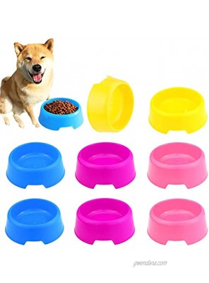 BcPowr 16 PCS Pet Plastic Bowls Dog and Cat Supply Plastic Food Feeding Water Dish Bowl Feeder
