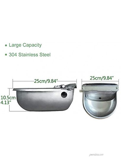CPROSP Automatic Cow Drinking Water Bowl with Pipe Hose Stainless Steel Pet Supplies 1 2 M20 20mm Thread