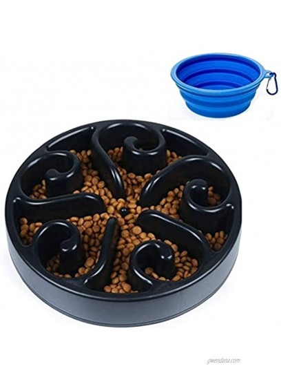 Freefa Slow Feeder Dog Bowl Bloat Stop Dog Food Bowl Maze Interactive Puzzle Non Skid Come with Free Travel Bowl