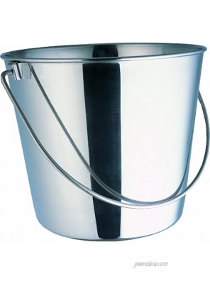 Indipets Heavy Duty Stainless Steel Pail Durable Dog Food and Water Storage