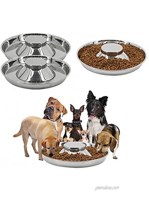 PetierWeit [3 PCS] Puppy Feeding Bowls for Litters Stainless Steel Pet Weaning Feeder Bowl Dog Bowls for Puppies Dog Food and Water Feeding Bowls