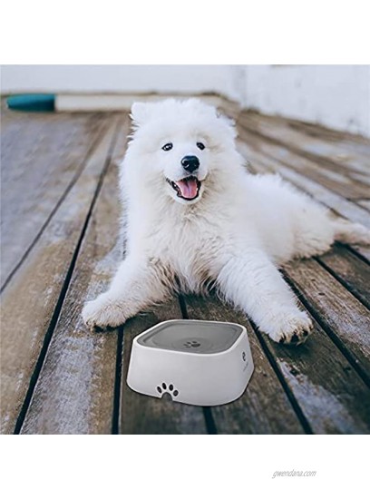 QUXIANG Dog Water Bowl Dog Bowl Slow Water Feeder No-Spill Pet Water Bowl 35oz 1L Splash Proof Anti Spill Slow Feeder Dish Vehicle Carried Dog Water Bowl for Dogs Cats Pets
