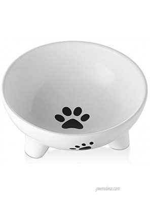 Y YHY Elevated Dog Bowls,Raised Dog Food Bowl 27 Ounces,Cat Bowls for Medium Dogs and Adult Cats,Ceramic Cat Food Water Bowls,Anti Vomiting,Protect Spine,Stress Free,Microwavable and Dishwasher Safe