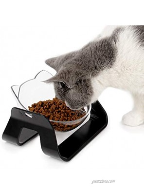 GAPZER Raised Cat Bowl with Detachable Stand 15° Tilted Adjustable Elevated Pet Feeder