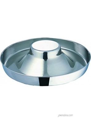 Indipets Heavy Duty Stainless Steel Puppy Saucer with Raised Center Feed Multiple Puppies at Once