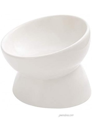 LIONWEI LIONWELI Ceramic Small Elevated Cat Dog Bowl Raised Cat Food Water Bowl Dish no Spill Pet Comfort Feeding Bowls