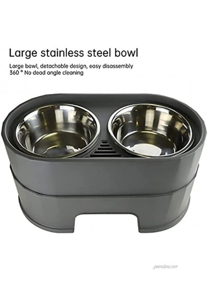 RIZZARI Raised Dog Bowls,Stainless Steel Cat Dog Dish Pet Food and Water Bowls,Elevated with Stand Double Bowl for Small Medium Dogs and Cats
