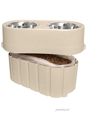 Store-N-Feed Adjustable Raised Dog Bowl Dog Feeder & Dog Food Storage Containers Large Dog Bowl Stand Adjusts from 8 to 12 Dog Food Container Unique Dog Water Bowl Dispenser and Dog Food Bowl