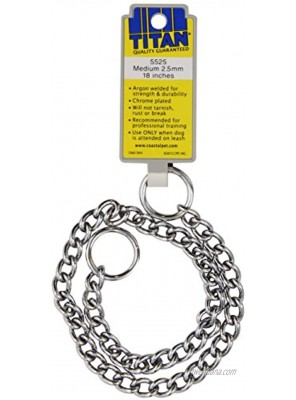 Coastal Pet Products DCP552518 18-Inch Titan Medium Chain Dog Training Choke Collar with 2.5mm Link Chrome