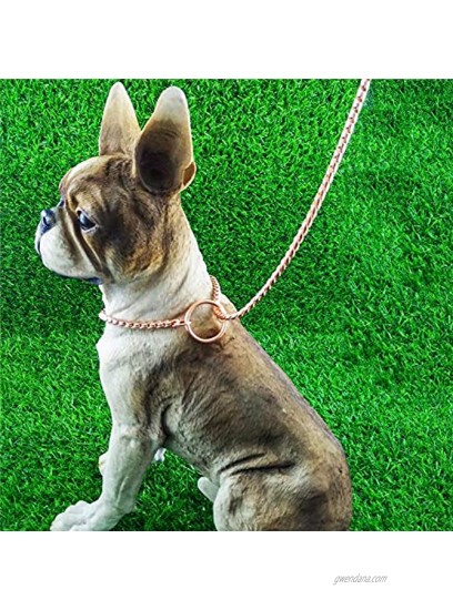 Umysky Dog P Snake Chain Chrome Plated Metal Dog Training Choke Collar-Fully Guaranteed Against Rust Tarnish or Breakage-Recommended for Professional Training