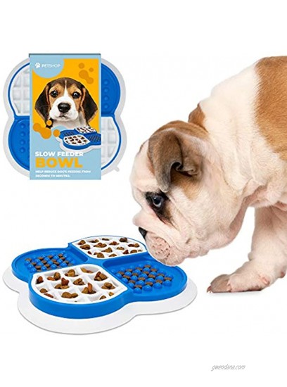BAYI Dog Slow Feeder Bowl for Slow Eating and Anti-Chocking Fun Feeder