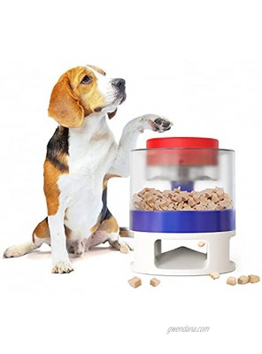 Interactive Dog Toys Penerl 3 in 1automatic Dog Feeder for IQ Training Slow Feeder Dog & Puppy Puzzle Toys Dog Treat Dispenser with Button Trigger Puzzle Toys for Smart Dogs & Cats