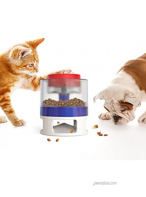 Istbean Dog and Cat Automatic Feeder Treat Toys Interactive Pet Slow Food Dispenser for Puppy Small Large Dog and Cat Treat Dispensing
