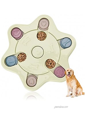 MONDOTOY Dog Puzzle Toys Interactive Feeding Bowl to Improve Dog IQ ABS Colorful Design Slow Feeder to Aid Pets Digestion,pet Slow Feeder for Smart Dogs Green