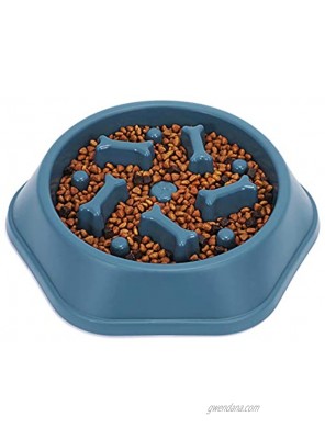 Slow Feeder Dog Bowl Anti-Gulping Slow Eating Bowl Stop Bloat No Choking Bowl for Small Medium Dogs Food Water Bowl Slow Feeder for Fast Eaters Reduce Slip Slow Pet Bowl 1.5 Cups 12 Oz
