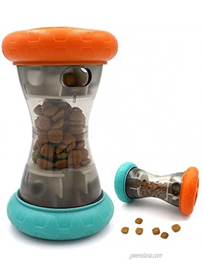 Slow Feeder Toy for Small Dog Treat Dispensing Snack Puzzle Toy Dog Food Dispensing Interactive Chase Toys Improves Digestion for Small Dog and Cat to Keep Them Busy Blue+Orange
