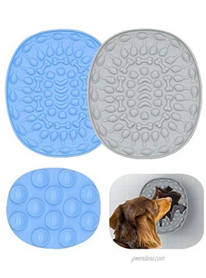 XINJI Lick Mat for Dogs Peanut Butter Slow Feeder for Pet Dog Lick Pad for Anxiety Relief Treats & Grooming Great for Pet Training in Shower with Strong Suction Cup Holds on Wall and Floor 2Pcs