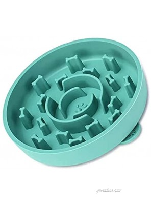XINSZ Slow Feeder Dog Bowls ,Interesting Slow Food Bowls for Dogs Slow Down Pets' Eating Speed Promote Digestion Novel Design with Suction Cups and Hanging Buckles. Green