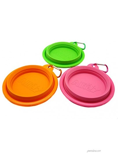 Alfie Pet Set of 3 ROS Silicone Pet Expandable Collapsible Travel Bowl Size: 1.5 Cups