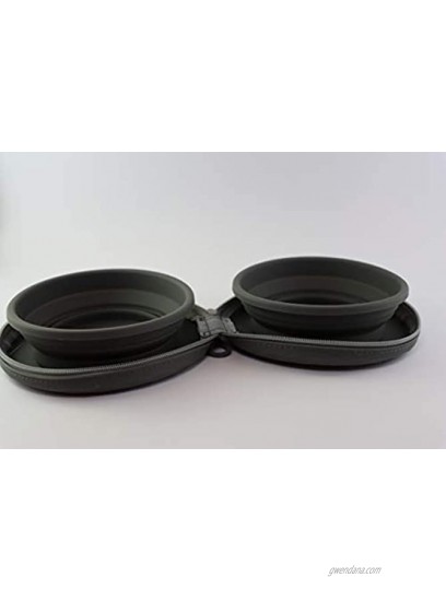 Collapsible Dog Travel Bowls. Medium Bowl for Water and Food. Foldable and Portable. Ideal When Walking Hiking Camping Travelling or just Outdoors with Your Cat Puppy or Pet. BPA Free Silicone