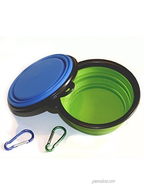 COMSUN Collapsible Dog Bowl Foldable Expandable Cup Dish for Pet Cat Food Water Feeding Portable Travel Bowl Free Carabiner