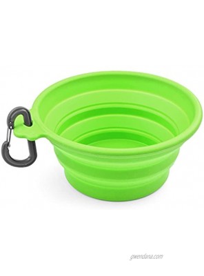Flexzion Collapsible Dog Bowl Set of 1 2 4 Pack 12oz Large Food Grade Silicone Foldable Expandable Pop Up Cup Dish Portable Travel Feeder Container for Pet Cat Food Water Feeding with Carabiner Clip