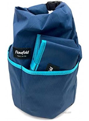Flowfold Trailmate Food Bag & Travel Bowl Ultralight & Durable Travel Set Roll Top Feed Bag Collapsible Bowl