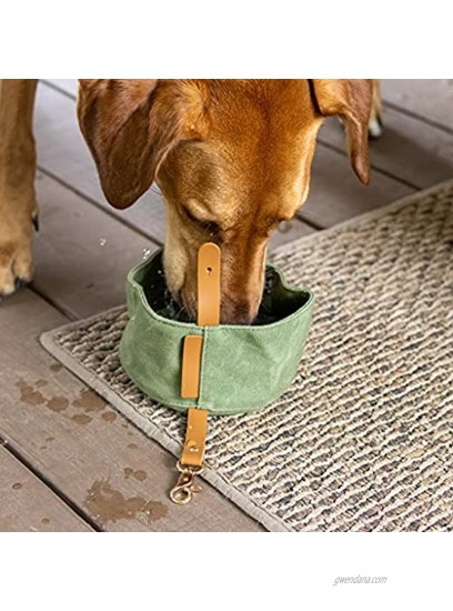 Hand Made Collapsible Dog Bowl – Dog Food Bowl – Single-Colored Pet Food Container– Portable Bag for Camping Supplies – Foldable Dog Food Container – Bag for Dog Food During Camping
