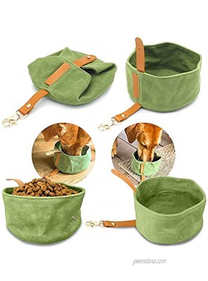 Hand Made Collapsible Dog Bowl – Dog Food Bowl – Single-Colored Pet Food Container– Portable Bag for Camping Supplies – Foldable Dog Food Container – Bag for Dog Food During Camping