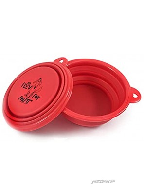 I Luv My Mutt Collapsible Food and Water Travel Bowl for Dogs Cats Single Count