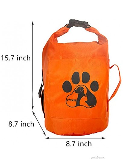 LYINIE Dog Food Travel Bag Portable Folding Travel Food Storage Container for Cat & Dog,Kibble Carrier,Dog Travel Accessories for Camping Holds 10lbs