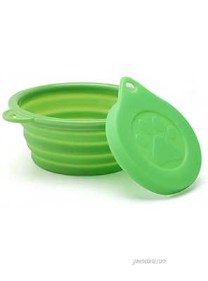 U D Silicone Collapsible Dog Bowl with Pet Food Can Cover Lid Portable Foldable Pet Travel Bowls Dog Water Feeding Bowls Silicone Can Lids for Dog and Cat Food CanOne fit 3 Standard Size Food Cans