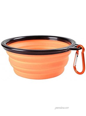 Vabogu Travel Pet Bowl Large-34 oz Orange