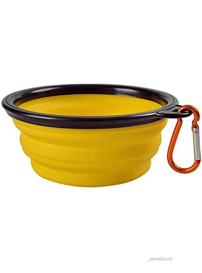 Vabogu Travel Pet Bowl Small-12 oz Yellow