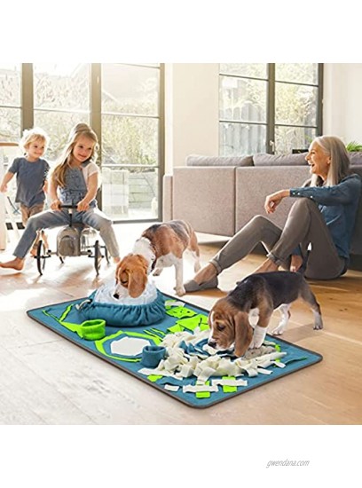 Adolug Snuffle Mat for Dogs 34.6'' x 19.6'' Dog Snuffle Mat Interactive Feed Game for Boredom Encourages Natural Foraging Skills and Stress Relief for Small Medium Large Dogs