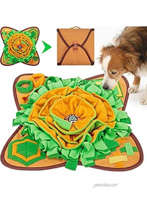 AWOOF Snuffle Mat for Dogs 19'' x 19'' Dog Snuffle Mat Slow Feeding Dog Treat Mat Encourages Natural Foraging Skills Stress Relief Sniffing Mat for Small Medium Dog