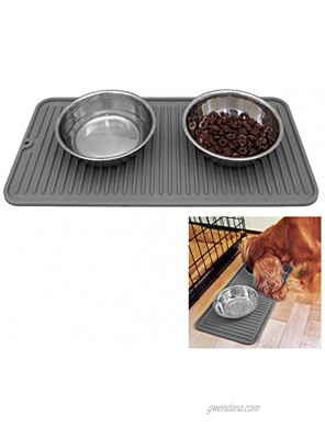 Evelots Cat Dog Food Mat-Silicone-Nonslip-Waterproof-with Rivets-Dishwasher Safe