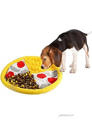 FOUUA Snuffle Mat for Dogs Nosework Blanket Feeding Training Mat Dog Treat Interactive Puzzle Toy Pizza Shape Sniffing Mats for Feeding Small Medium Large Dogs Feed Game for Boredom 20x20in