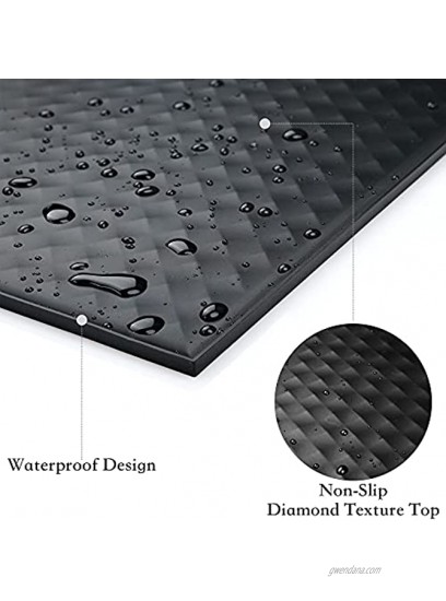 GueXioXio Pet Food Mat 19”x12” Waterproof Silicone Placemat for Floors Cat Dog Feeding Bowl Mats for Food and Water