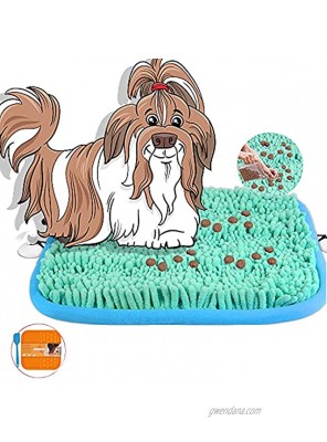 Honesy Snuffle Mat for Dogs 17 x 21 Dog Snuffle Mat Encourages Natural Foraging Skills and Stress Relief Dog Mental Stimulation Toys,Easy to Fill Machine Washablegreen Emerald Green